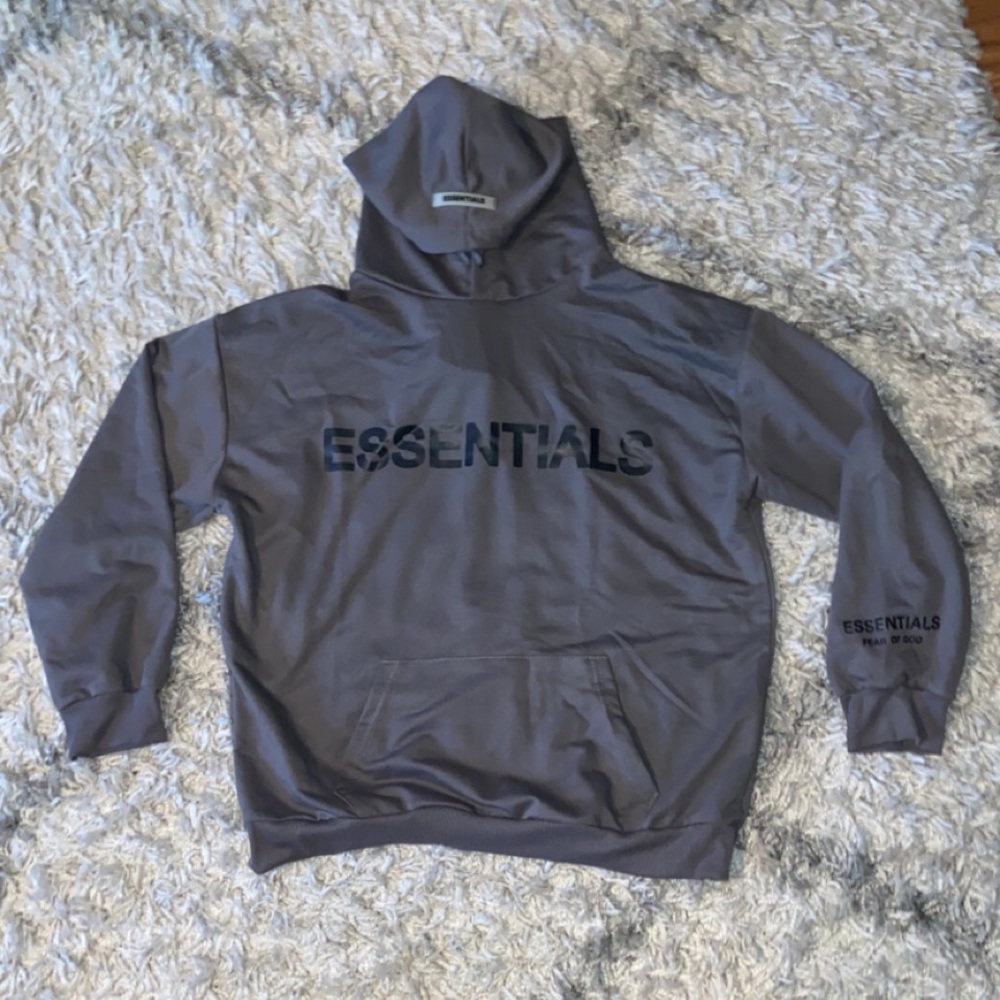 FEAR OF GOD “ESSENTIALS” HOODIE - MENS XL GREY
